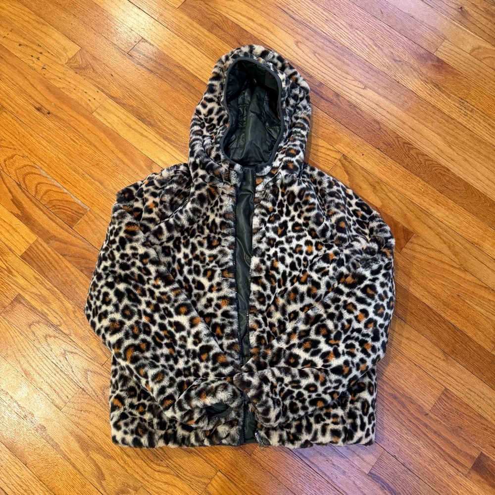 Altar'd State Leopard Print Puffer Jacket
